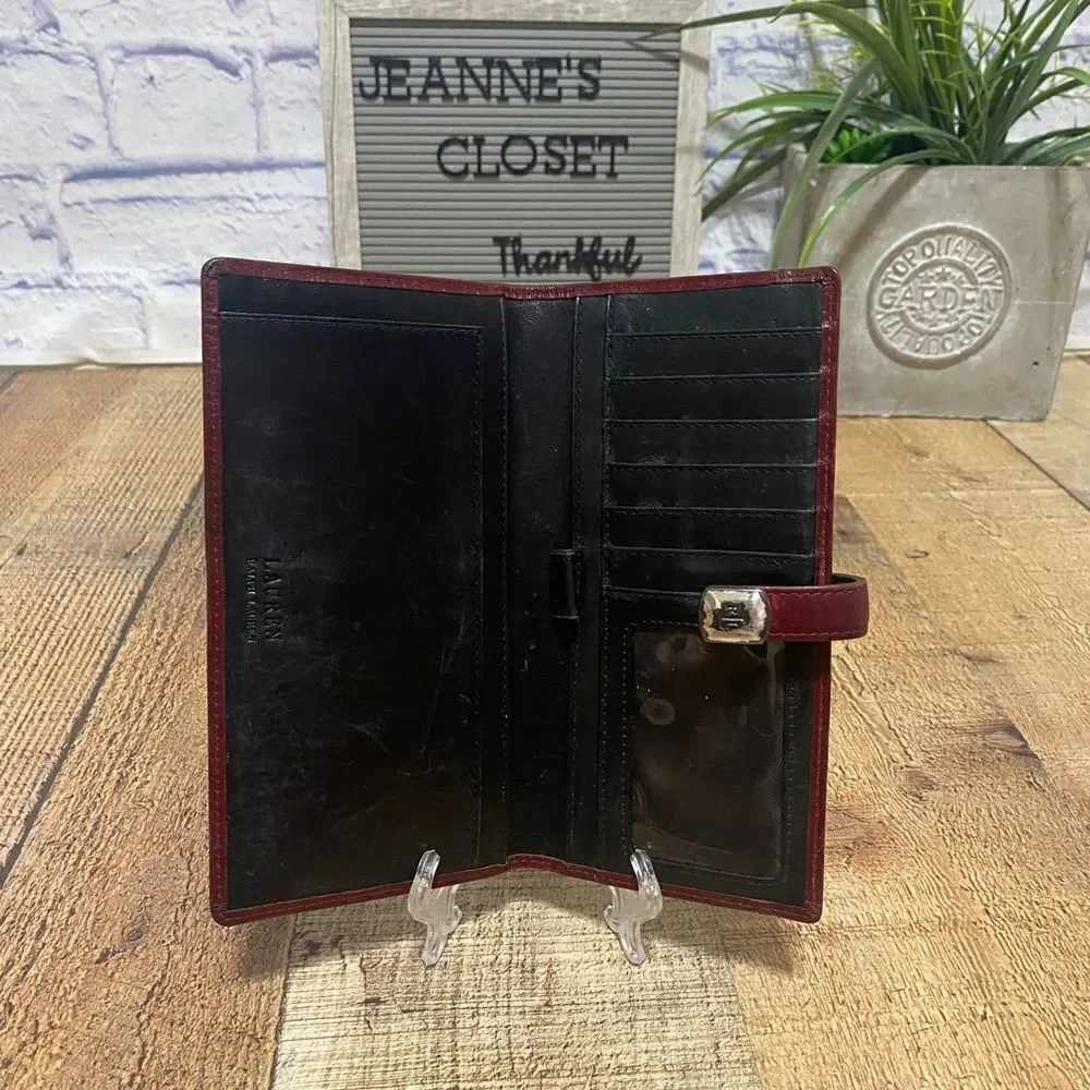 Lauren ralph lauren vintage checkbook wallet